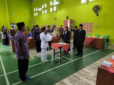 PENGAMBILAN SUMPAH DAN PELANTIKAN PERANGKAT DESA SEMANDING JABATAN KADUS KARANGMAJA II DAN KASI PEMERINTAHAN
